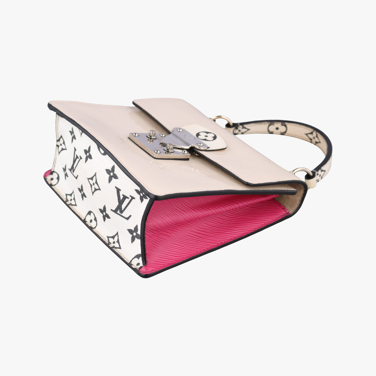 Secondhand Louis Vuitton Spring Street PM Creme×Rose Vernis M90454 shoulderbag | stylenewstar