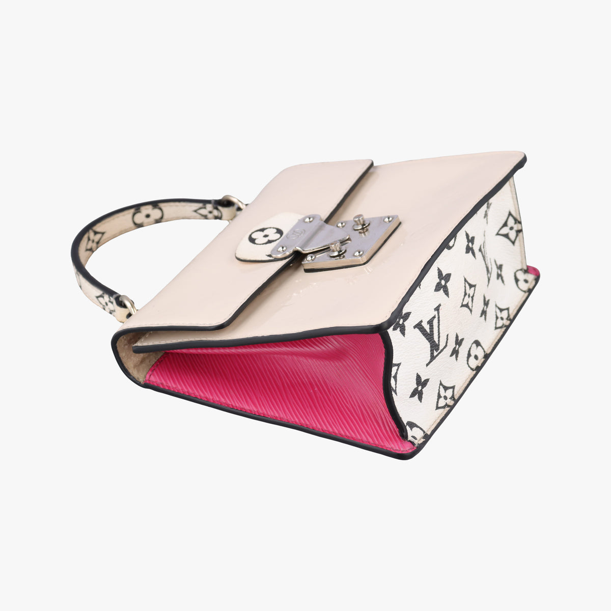 Secondhand Louis Vuitton Spring Street PM Creme×Rose Vernis M90454 shoulderbag | stylenewstar