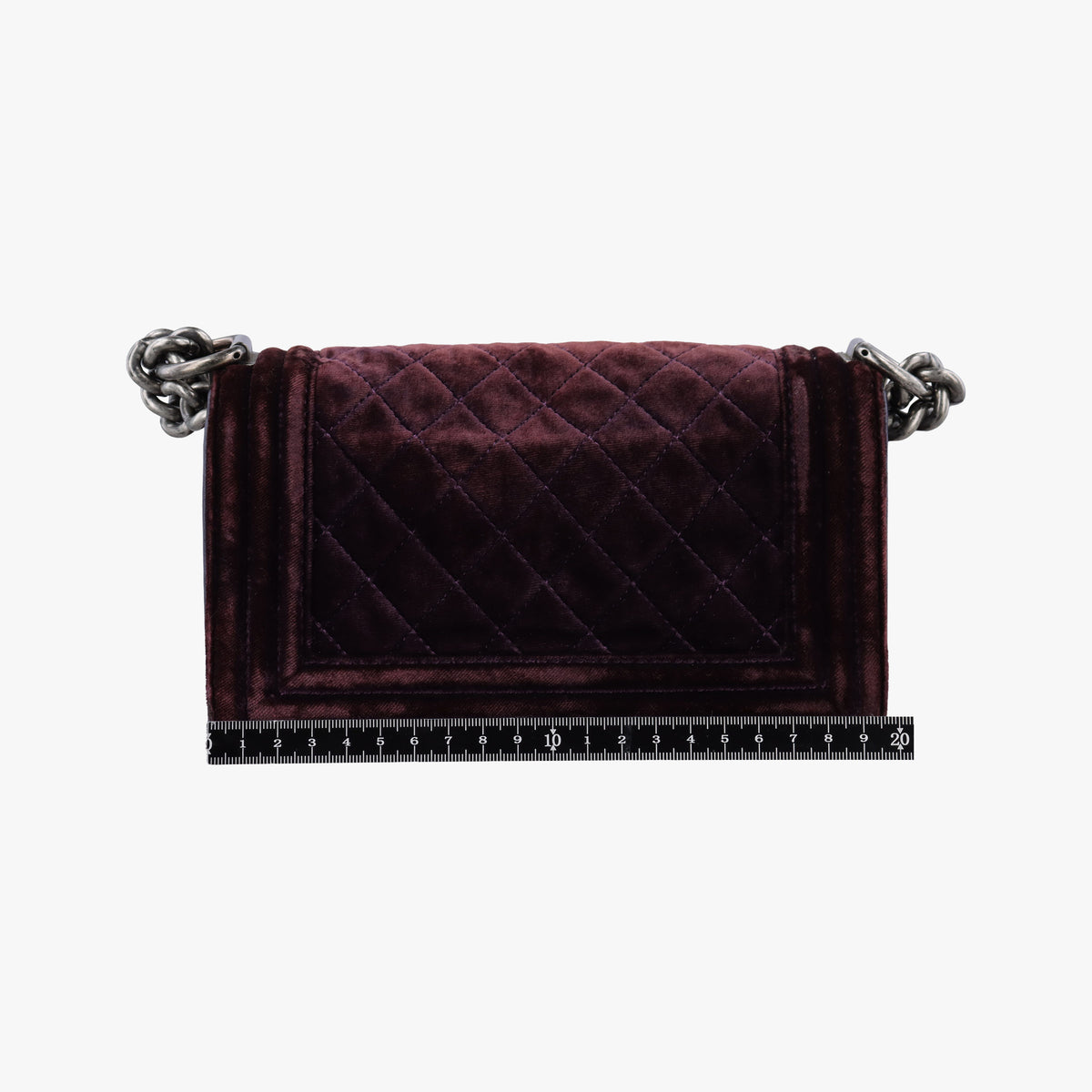 Pre-owned Chanel BOY CHANEL Purple velour A67416 shoulderbag | stylenewstar