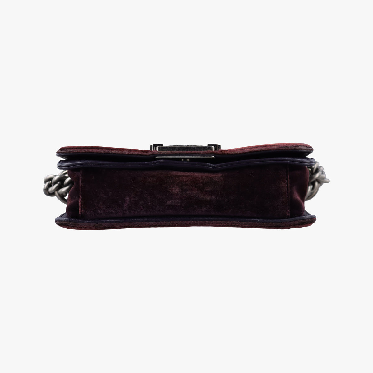 Pre-owned Chanel BOY CHANEL Purple velour A67416 shoulderbag | stylenewstar