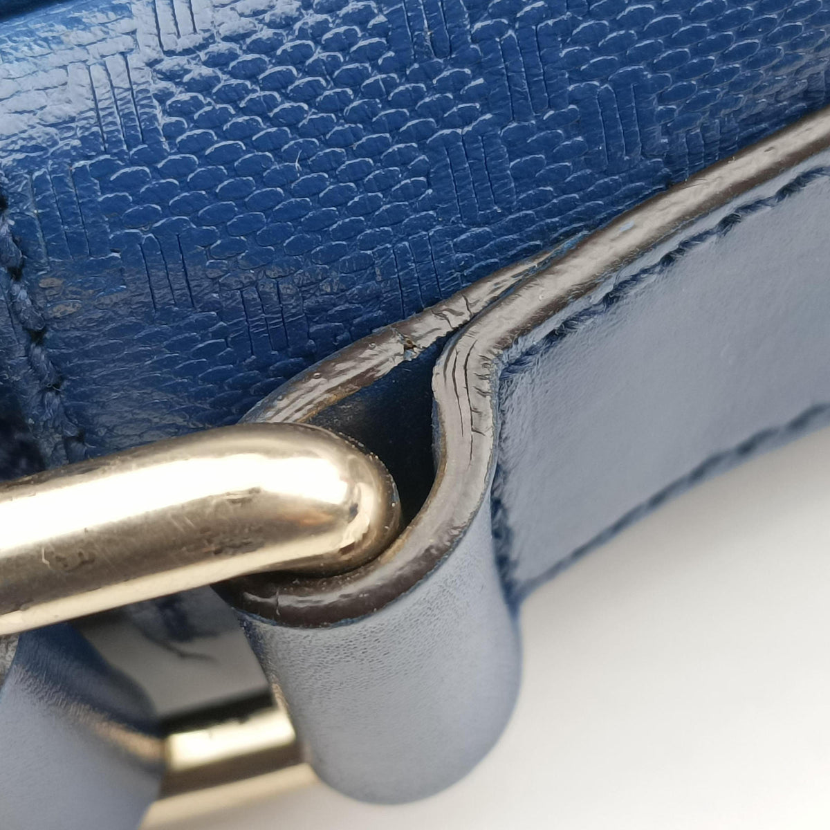 Pre-owned Gucci Diamante Messenger Blue Leather 201448 shoulderbag | stylenewstar