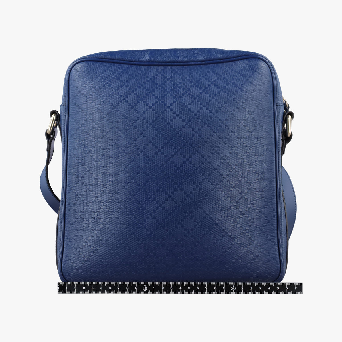 Pre-owned Gucci Diamante Messenger Blue Leather 201448 shoulderbag | stylenewstar