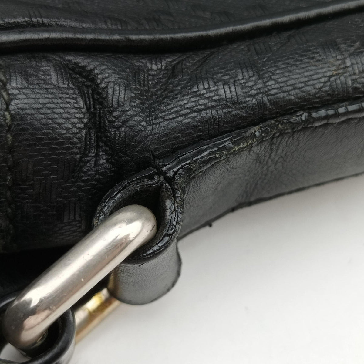 Vintage Gucci Diamante Messenger Black leather 201448 shoulderbag | stylenewstar