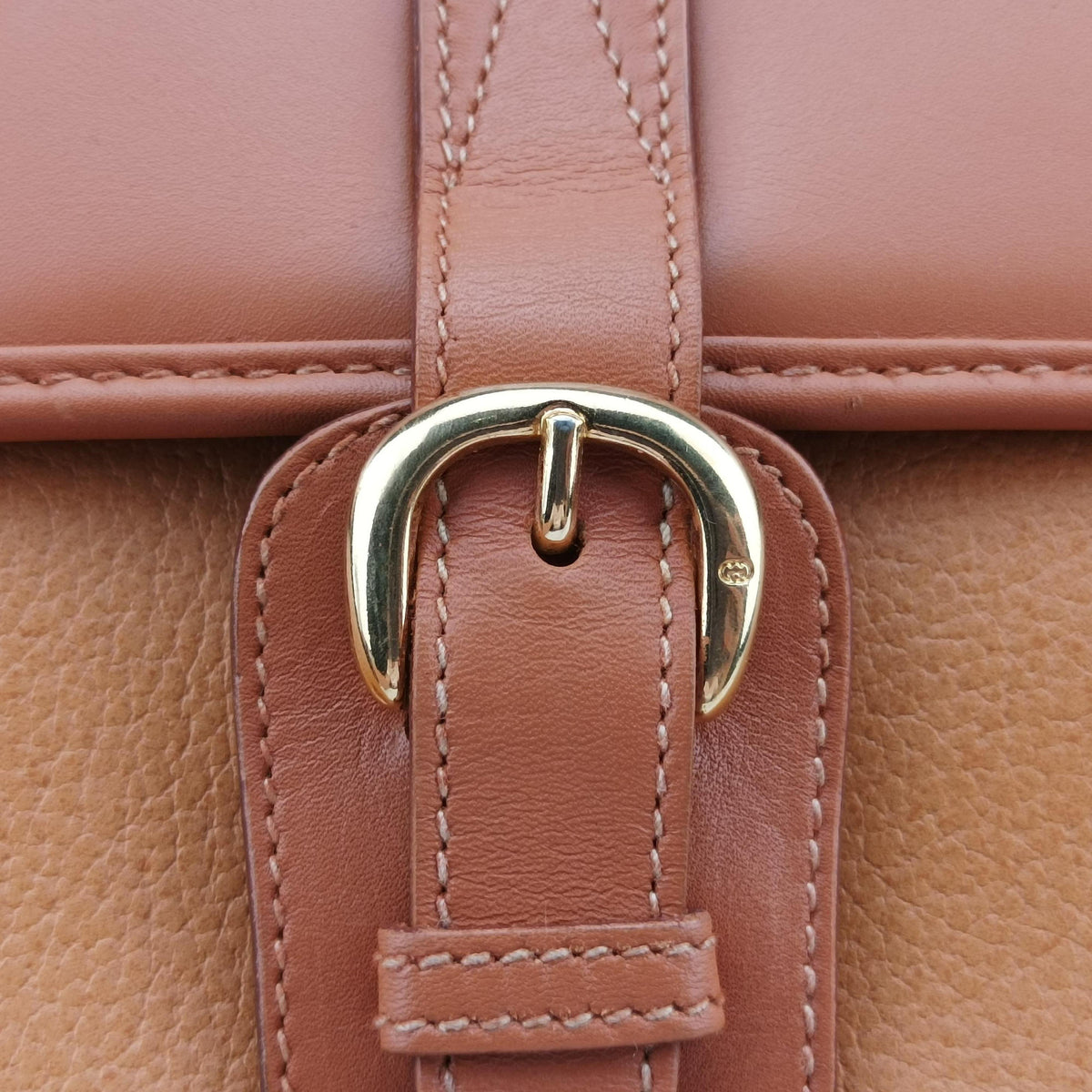 Pre-owned Gucci Vintage Messenger Brown leather 196583 shoulderbag | stylenewstar