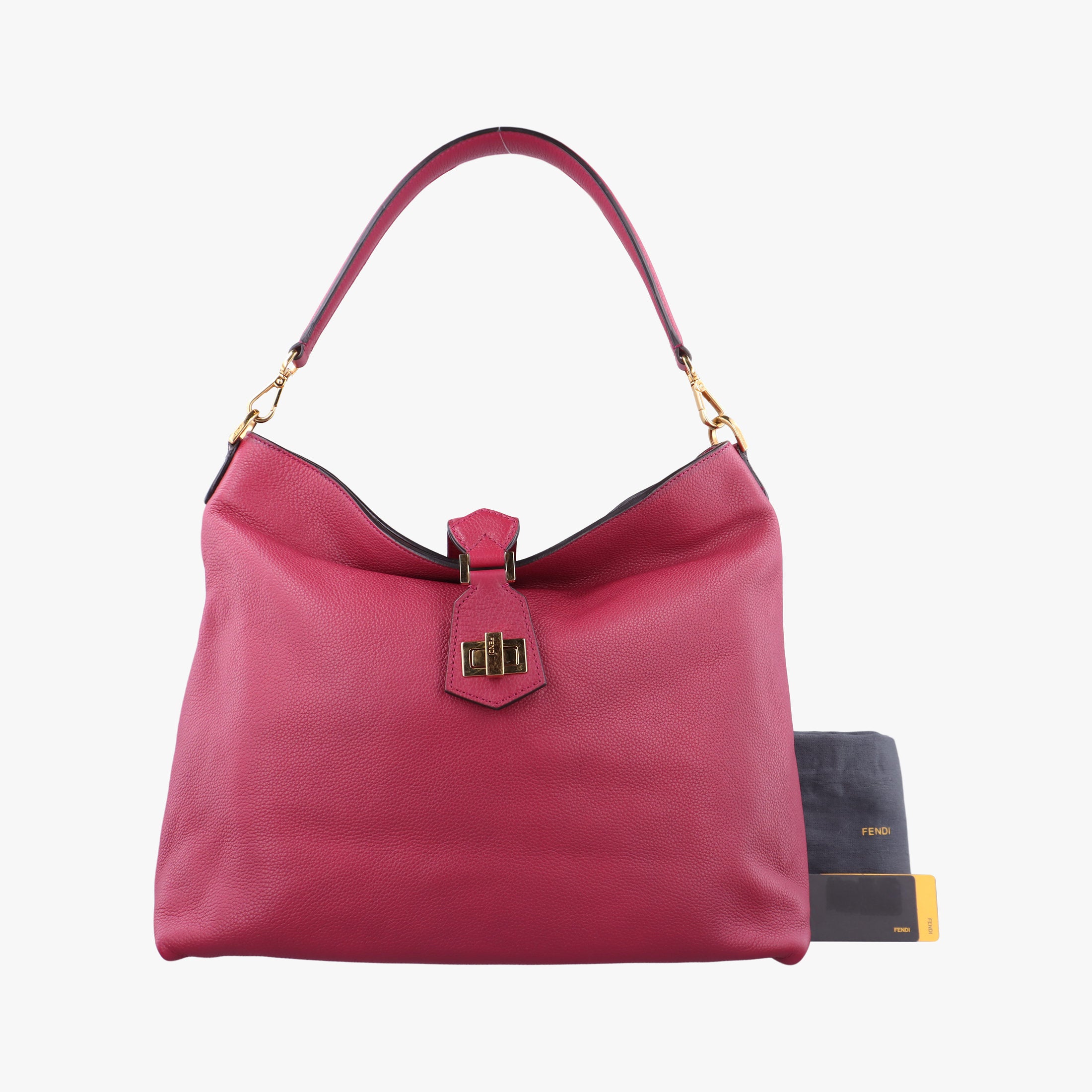 Vintage Fendi Hobo Bag Red Leather 8BR682 handbag | stylenewstar