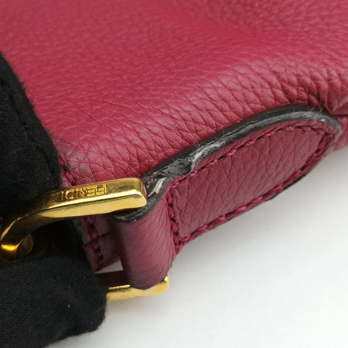 Pre-owned Fendi Hobo Bag Red Leather 8BR682 handbag | stylenewstar