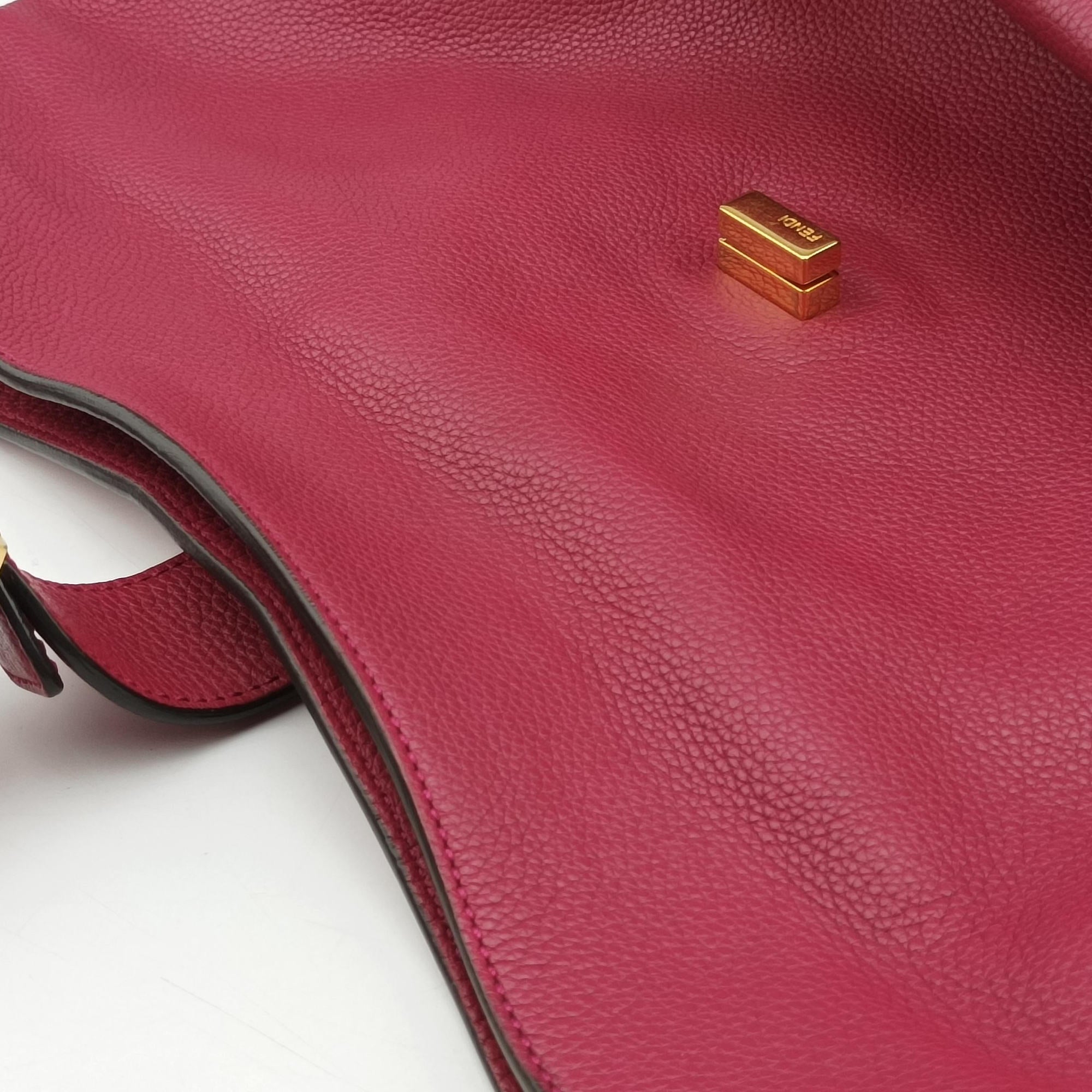 Vintage Fendi Hobo Bag Red Leather 8BR682 handbag | stylenewstar