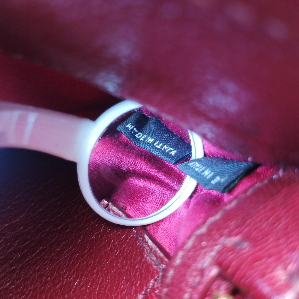 Vintage Miu Miu Madras Red Leather  shoulderbag | stylenewstar