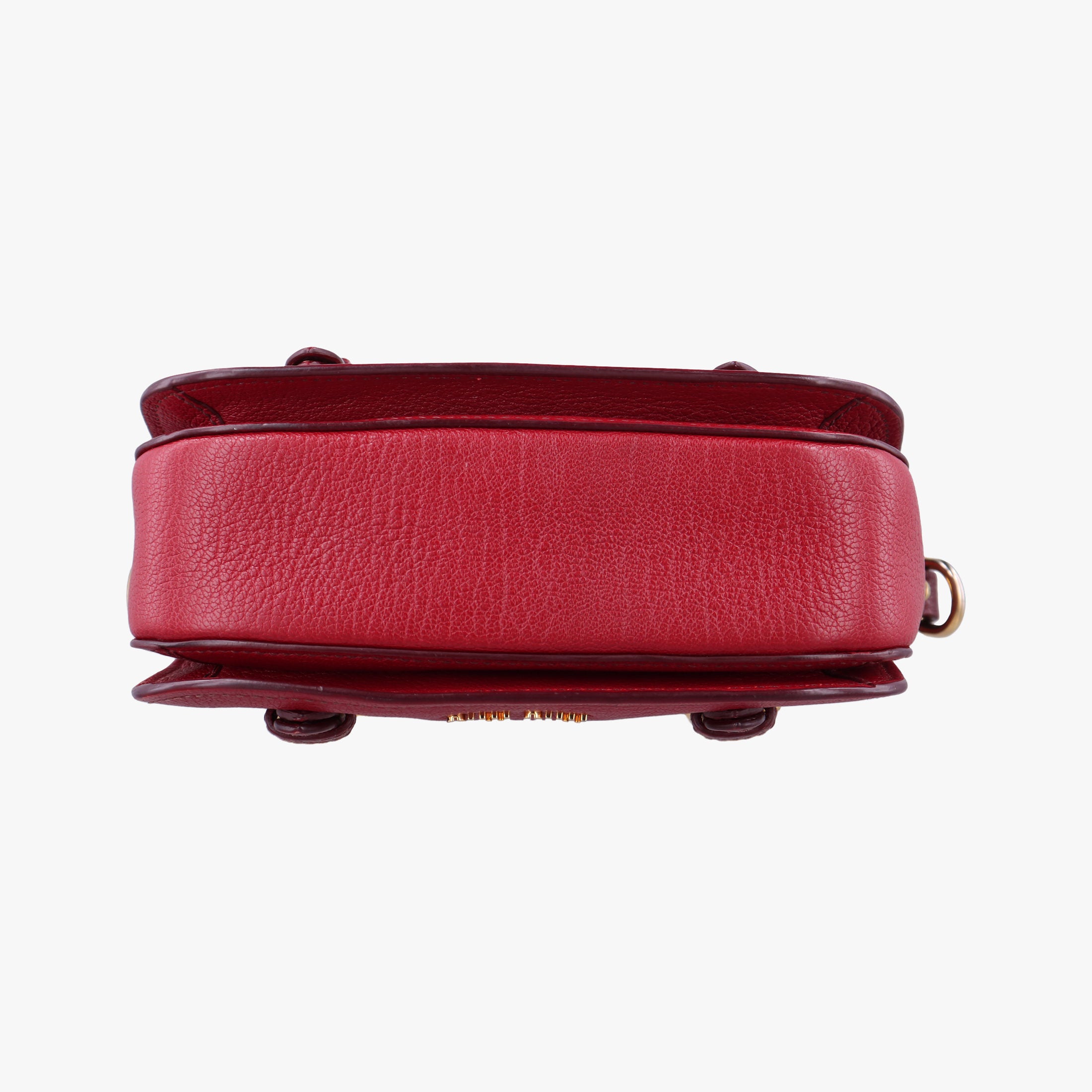 Pre-owned Miu Miu Madras Red Leather  shoulderbag | stylenewstar