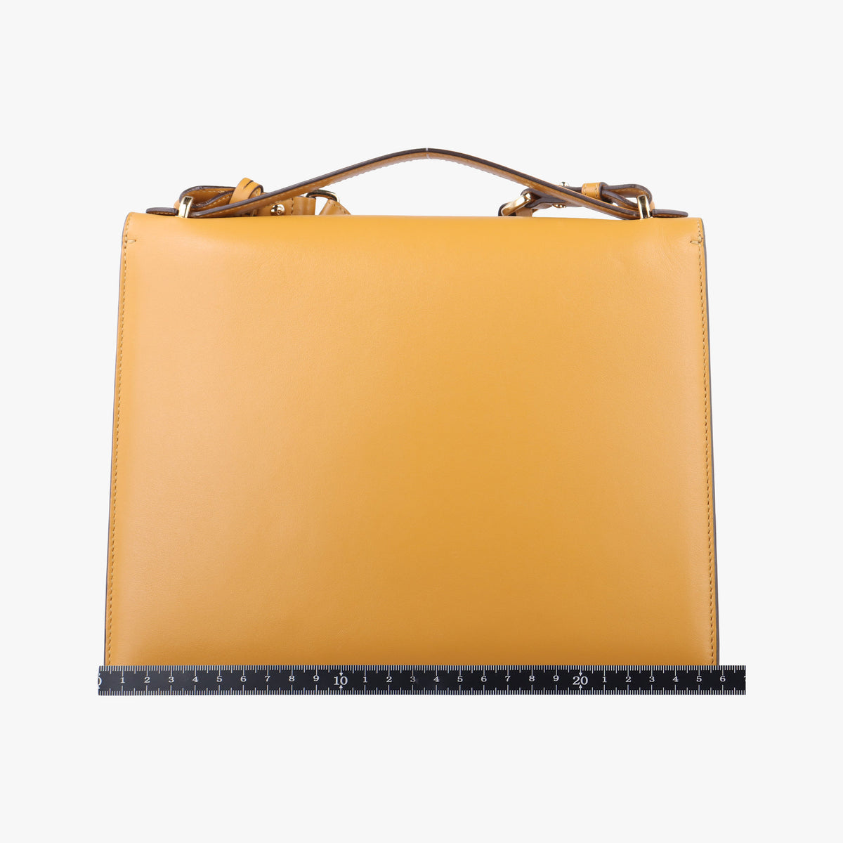 Pre-owned Ferragamo Marisol Brown×Beige ×Yellow Leather  shoulderbag | stylenewstar