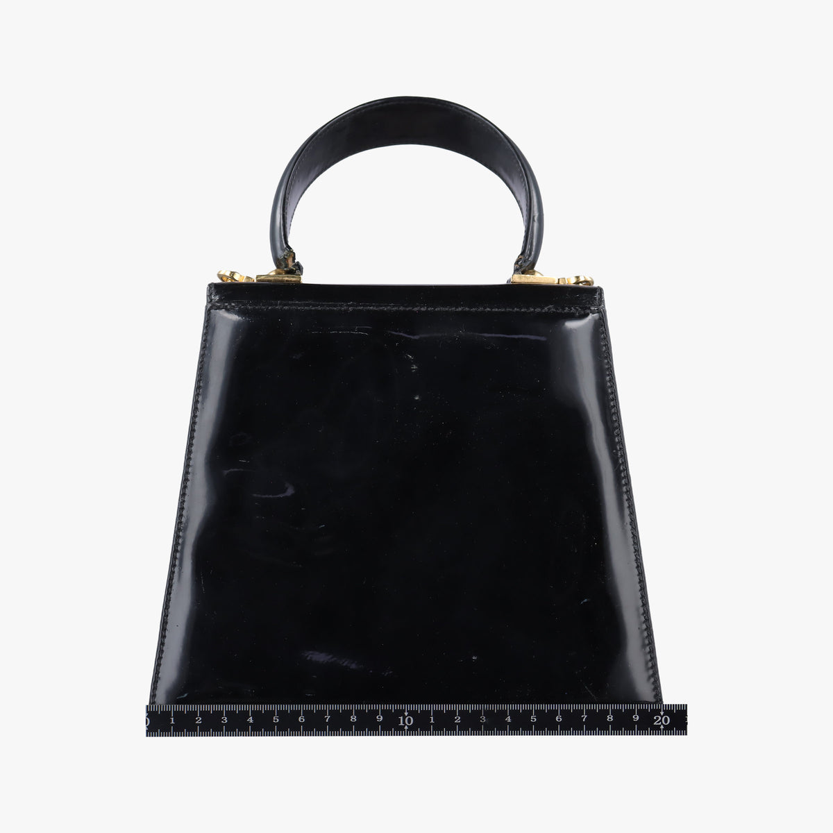 Vintage Ferragamo Gancini Black Patent  shoulderbag | stylenewstar