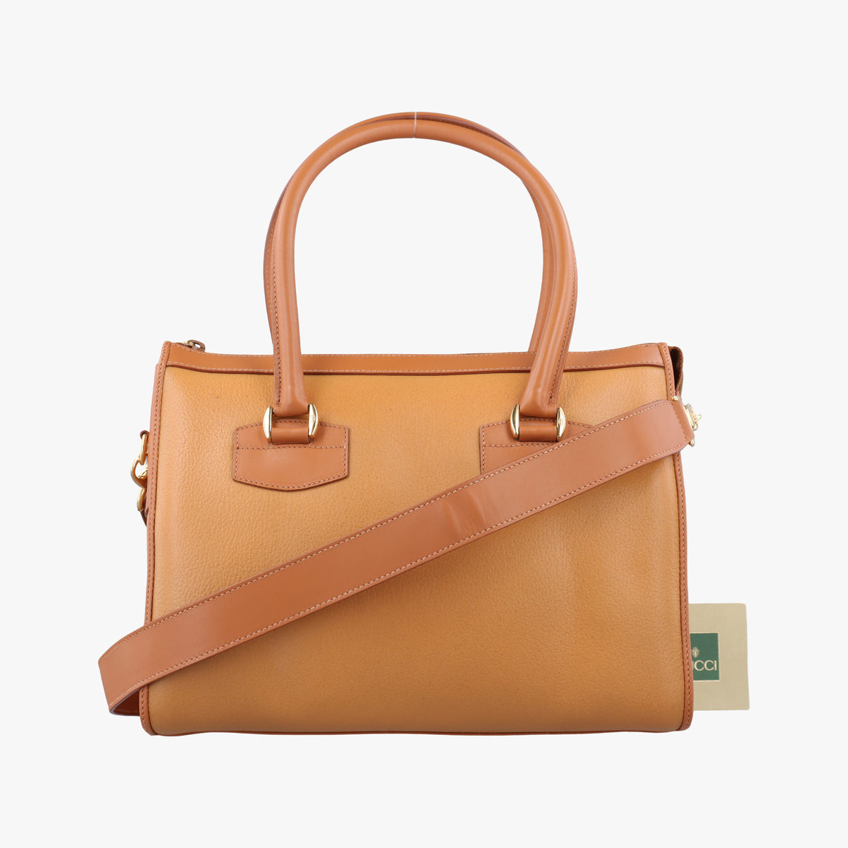 Pre-owned Gucci Vintage Boston Brown Leather  shoulderbag | stylenewstar
