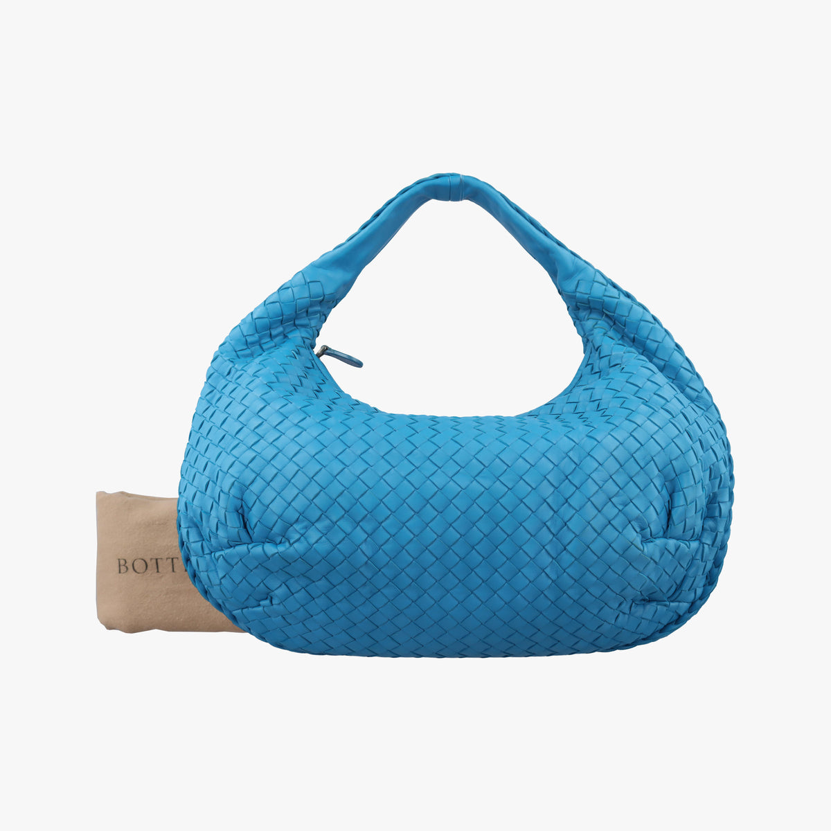Pre-owned Bottega Veneta Intrecciato Blue lambskin  shoulderbag | stylenewstar