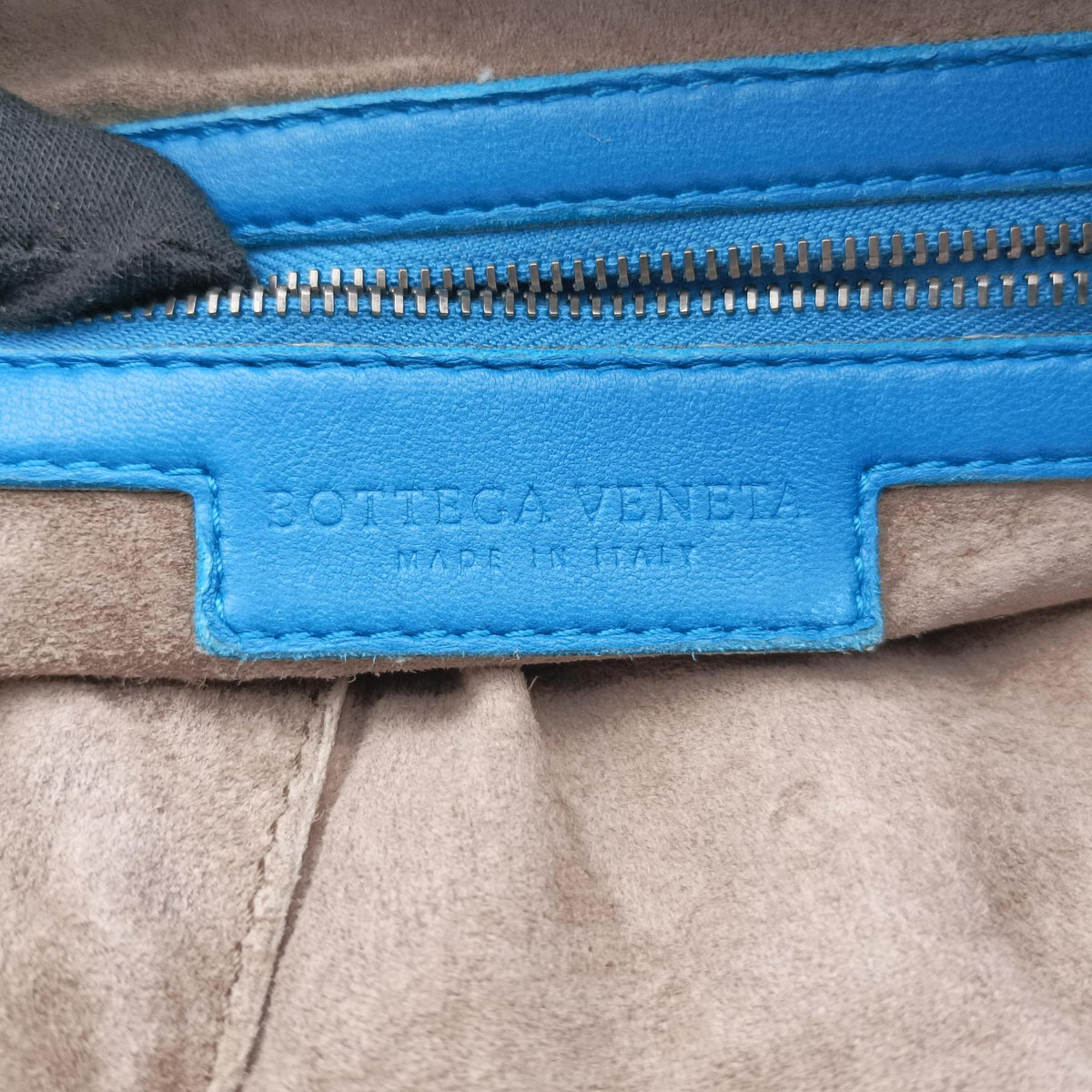 Pre-owned Bottega Veneta Intrecciato Blue lambskin  shoulderbag | stylenewstar