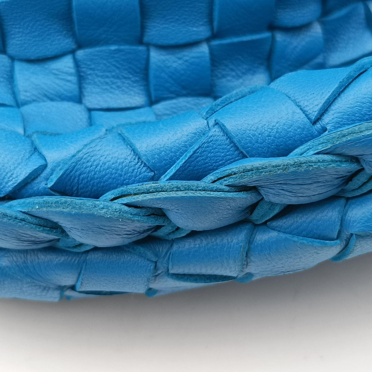 Pre-owned Bottega Veneta Intrecciato Blue lambskin  shoulderbag | stylenewstar
