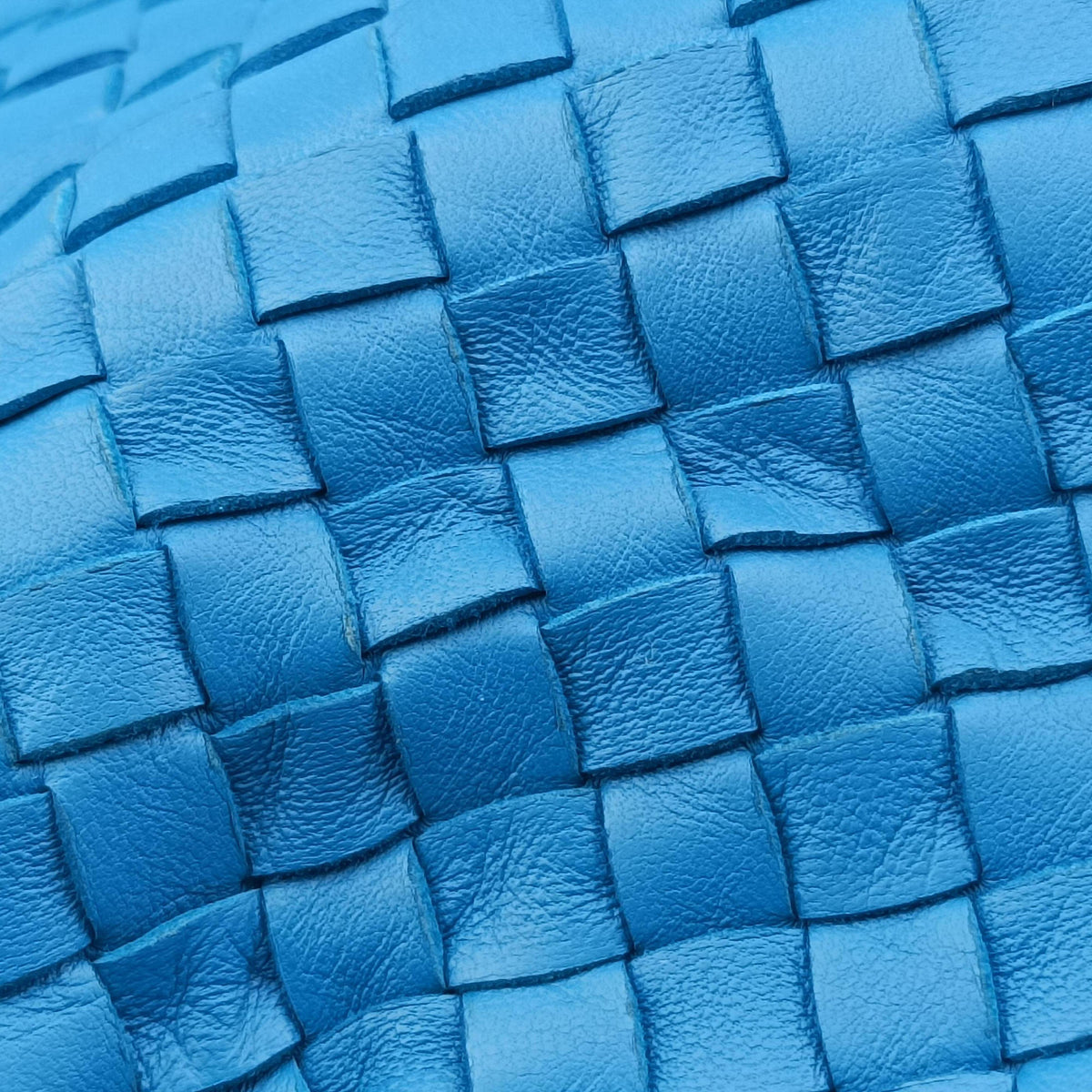 Pre-owned Bottega Veneta Intrecciato Blue lambskin  shoulderbag | stylenewstar