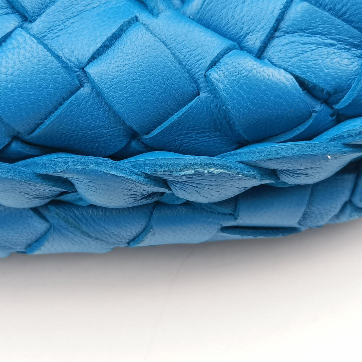 Pre-owned Bottega Veneta Intrecciato Blue lambskin  shoulderbag | stylenewstar