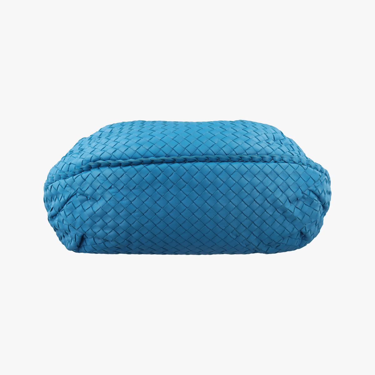 Pre-owned Bottega Veneta Intrecciato Blue lambskin  shoulderbag | stylenewstar