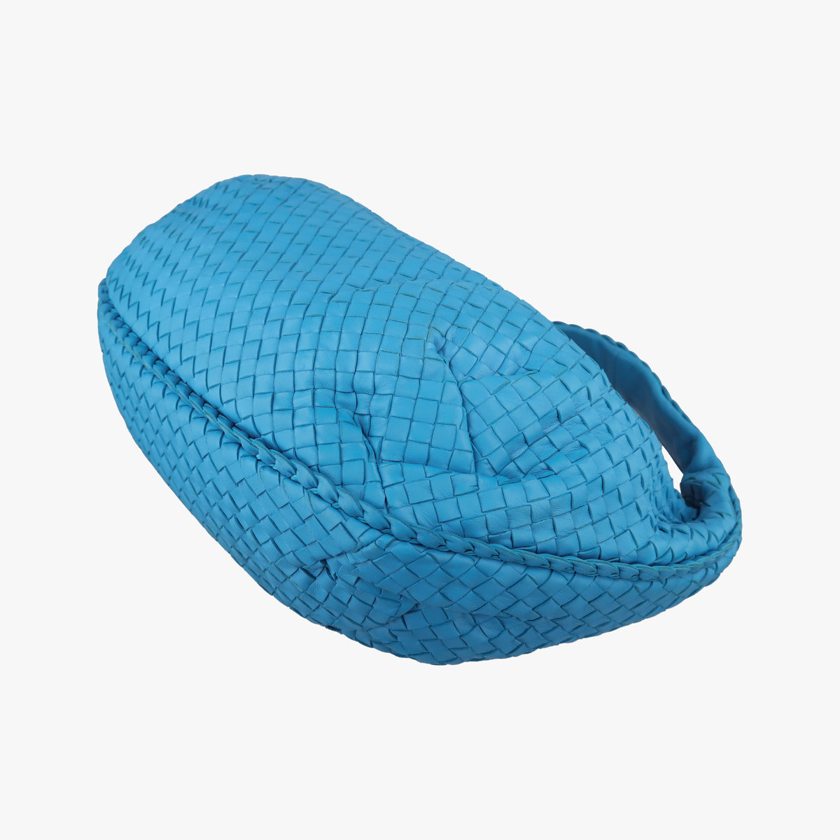 Pre-owned Bottega Veneta Intrecciato Blue lambskin  shoulderbag | stylenewstar