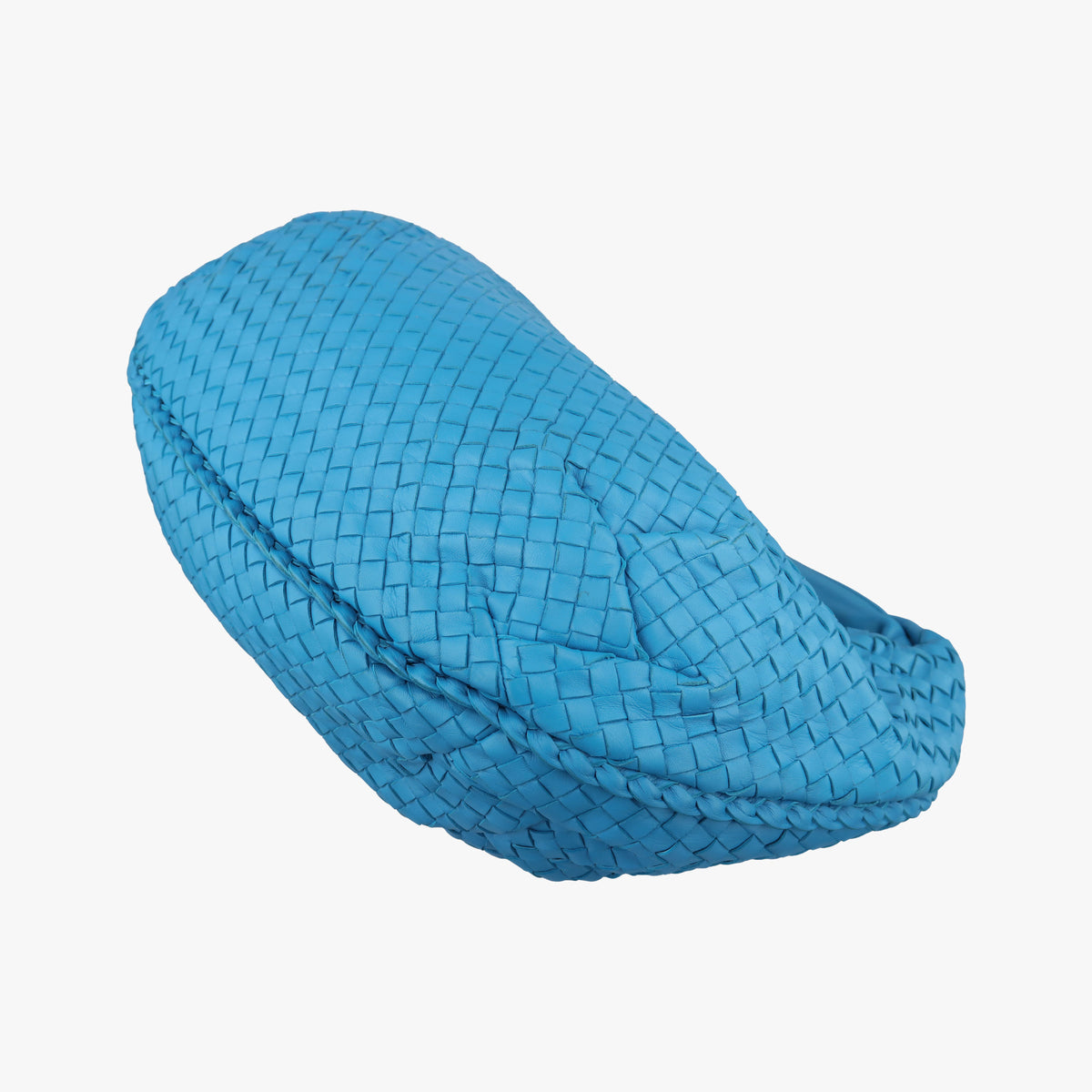 Pre-owned Bottega Veneta Intrecciato Blue lambskin  shoulderbag | stylenewstar