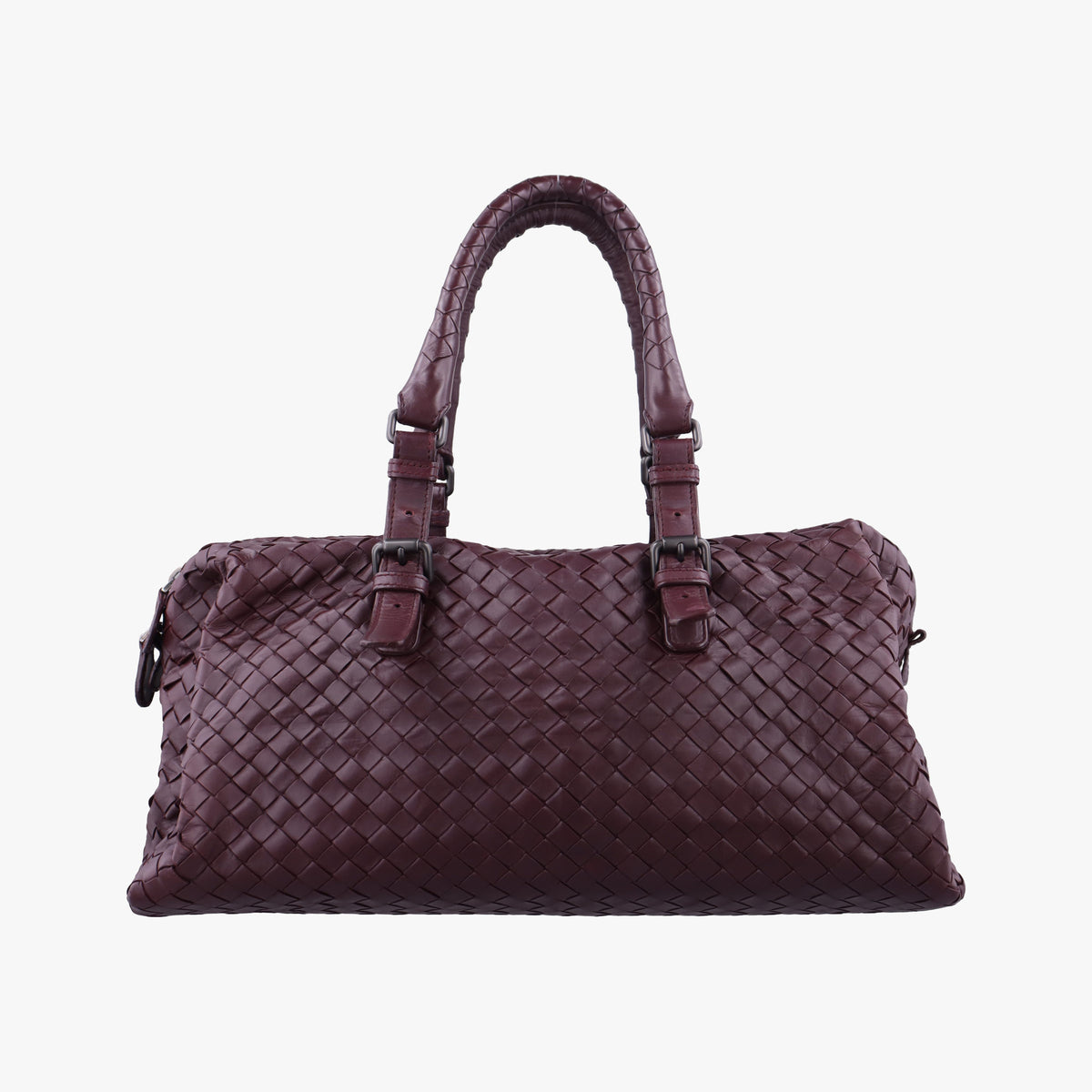 Pre-owned Bottega Veneta Intrecciato Burgundy lambskin  handbag | stylenewstar