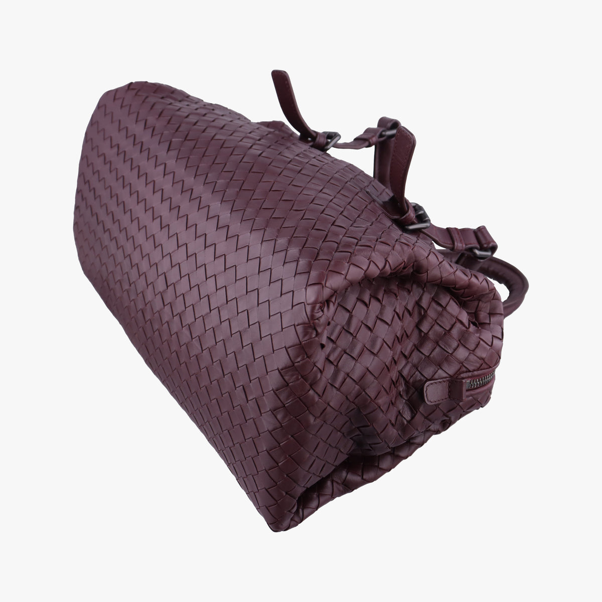 Pre-owned Bottega Veneta Intrecciato Burgundy lambskin  handbag | stylenewstar
