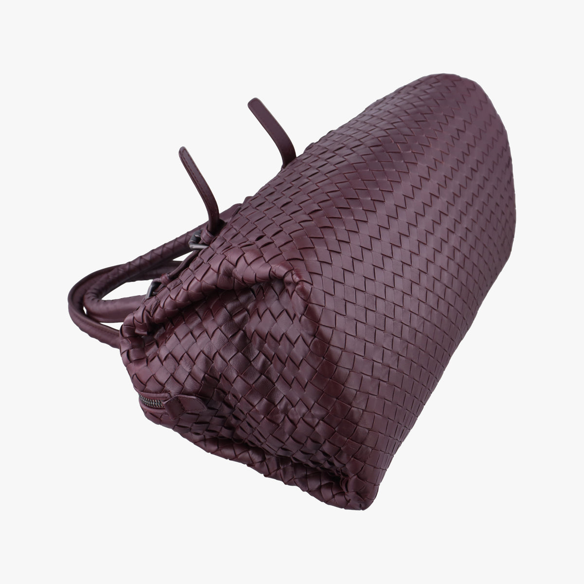 Pre-owned Bottega Veneta Intrecciato Burgundy lambskin  handbag | stylenewstar