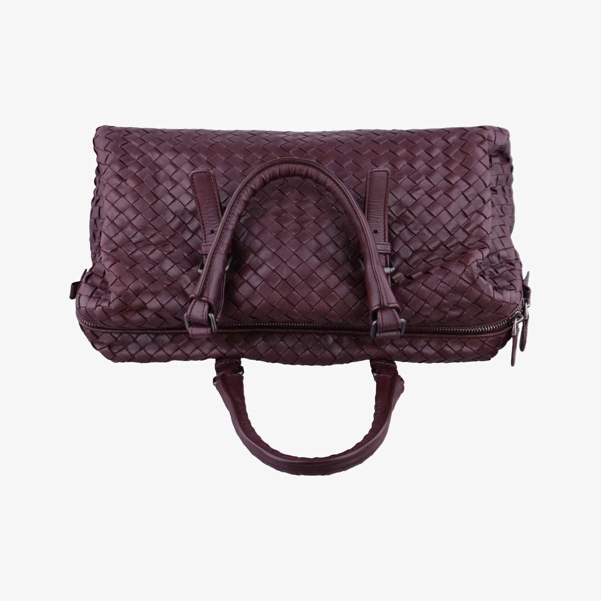 Pre-owned Bottega Veneta Intrecciato Burgundy lambskin  handbag | stylenewstar