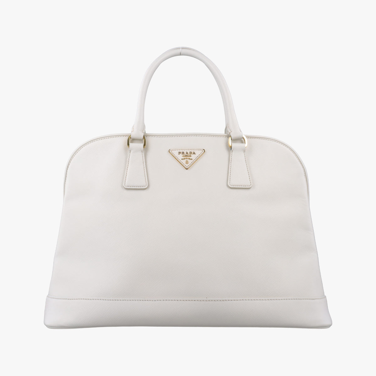 Vintage Prada Promenade White SAFFIANO Leather BN2558 handbag | stylenewstar