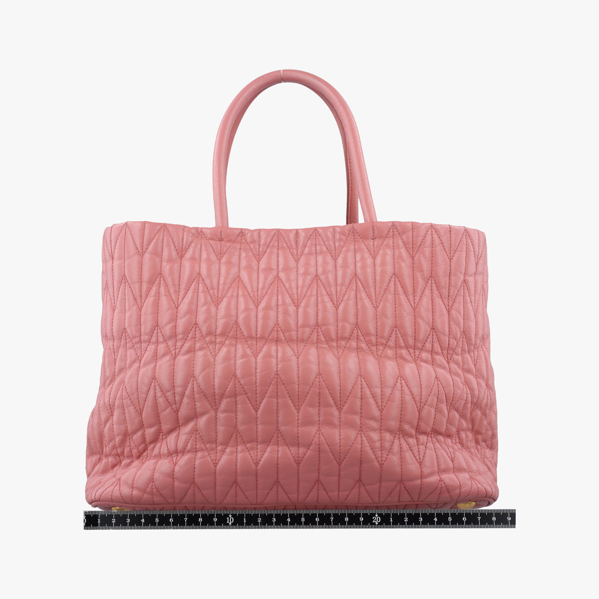 Pre-owned Miu Miu Matelasse Pink Leather  shoulderbag | stylenewstar