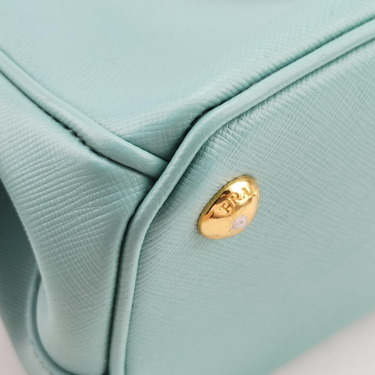 Pre-owned Prada Galleria Blue SAFFIANO Leather BN1801 shoulderbag | stylenewstar