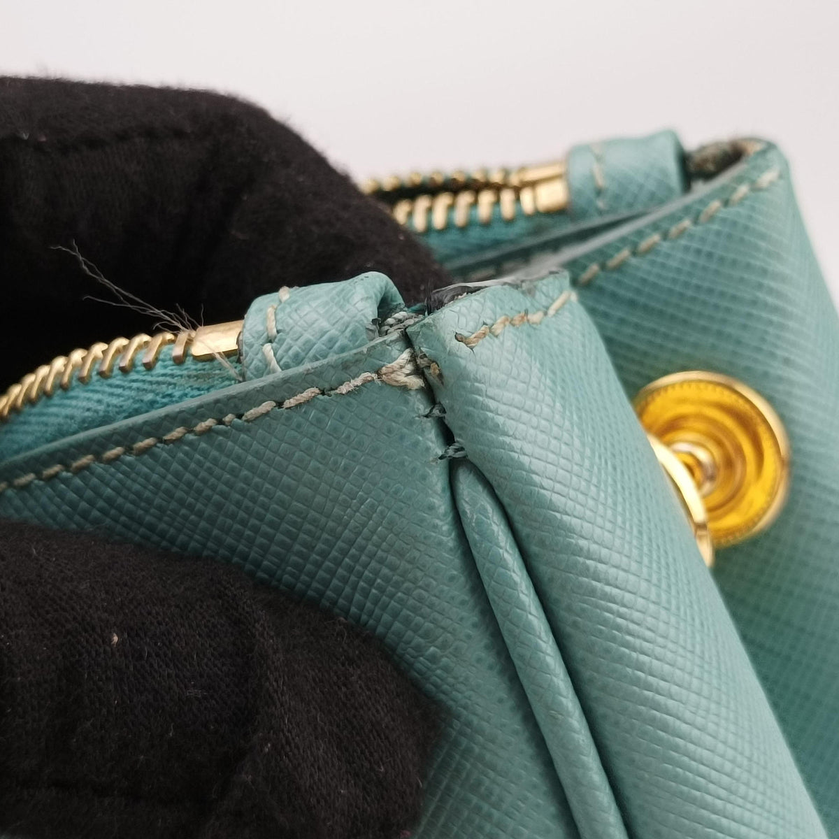 Pre-owned Prada Galleria Blue SAFFIANO Leather BN1801 shoulderbag | stylenewstar