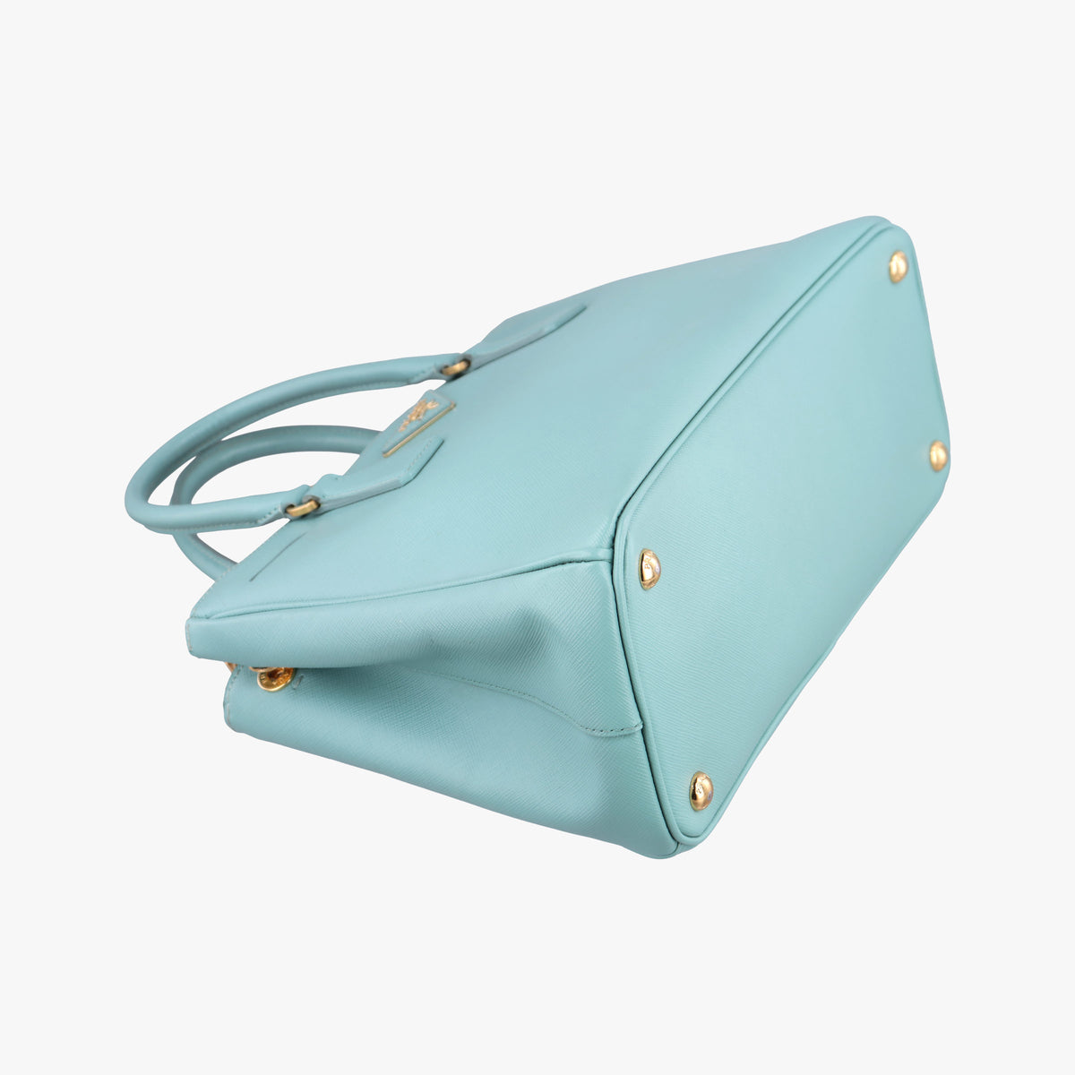 Pre-owned Prada Galleria Blue SAFFIANO Leather BN1801 shoulderbag | stylenewstar