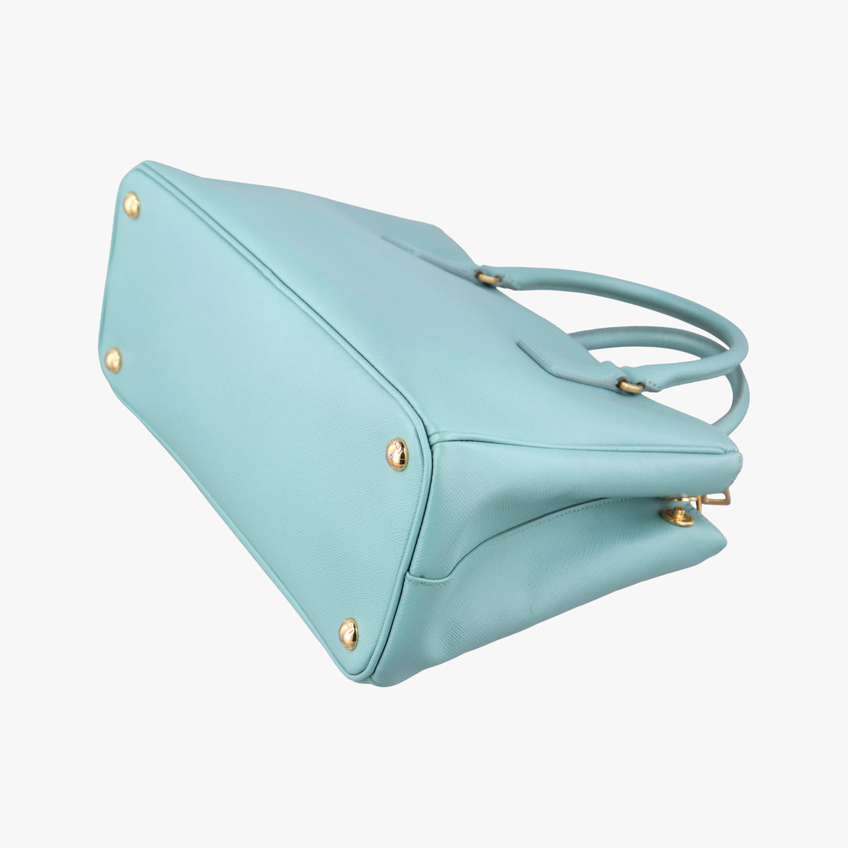 Pre-owned Prada Galleria Blue SAFFIANO Leather BN1801 shoulderbag | stylenewstar
