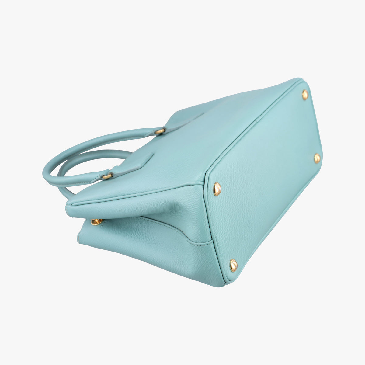 Pre-owned Prada Galleria Blue SAFFIANO Leather BN1801 shoulderbag | stylenewstar