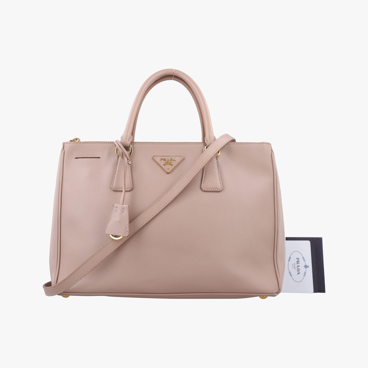 Pre-owned Prada Galleria Pink SAFFIANO Leather BN1801 shoulderbag | stylenewstar