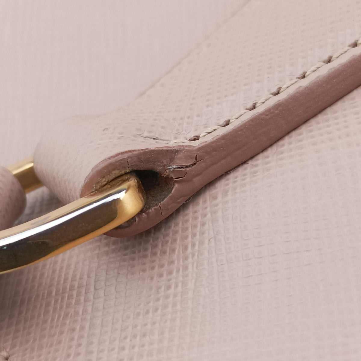 Pre-owned Prada Galleria Pink SAFFIANO Leather BN1801 shoulderbag | stylenewstar