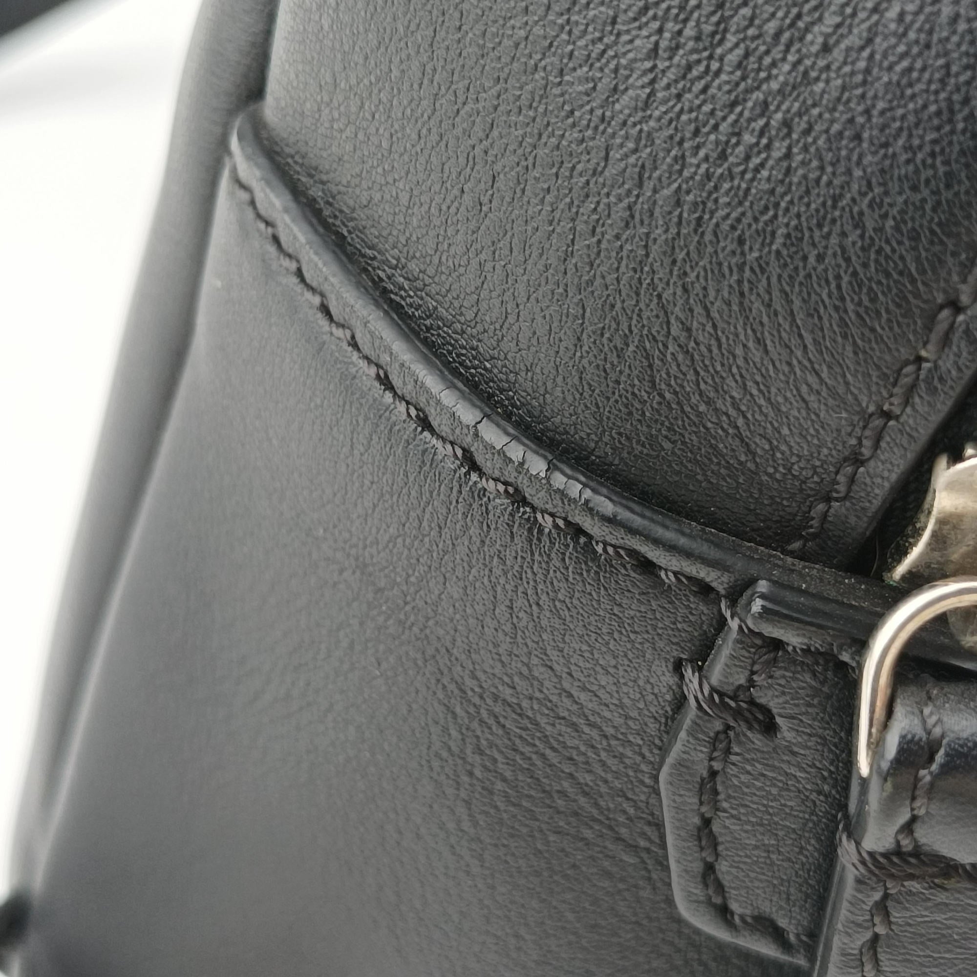 Pre-owned Fendi Multi Studs By the Way Black Leather 8BZ038 backpack/rucksack | stylenewstar