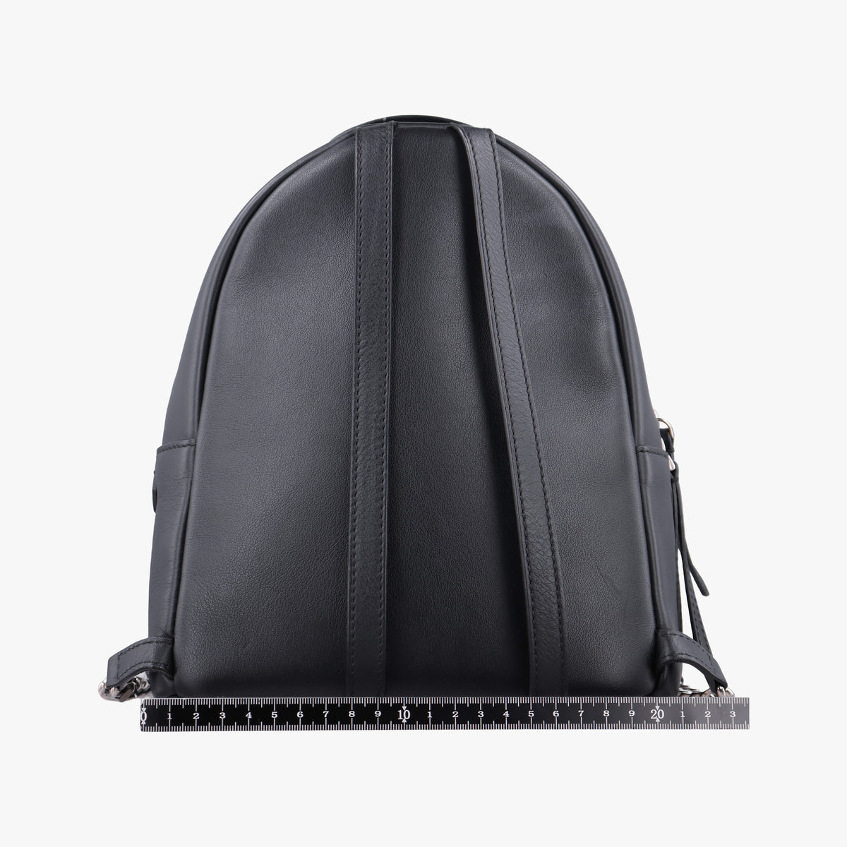 Pre-owned Fendi Multi Studs By the Way Black Leather 8BZ038 backpack/rucksack | stylenewstar