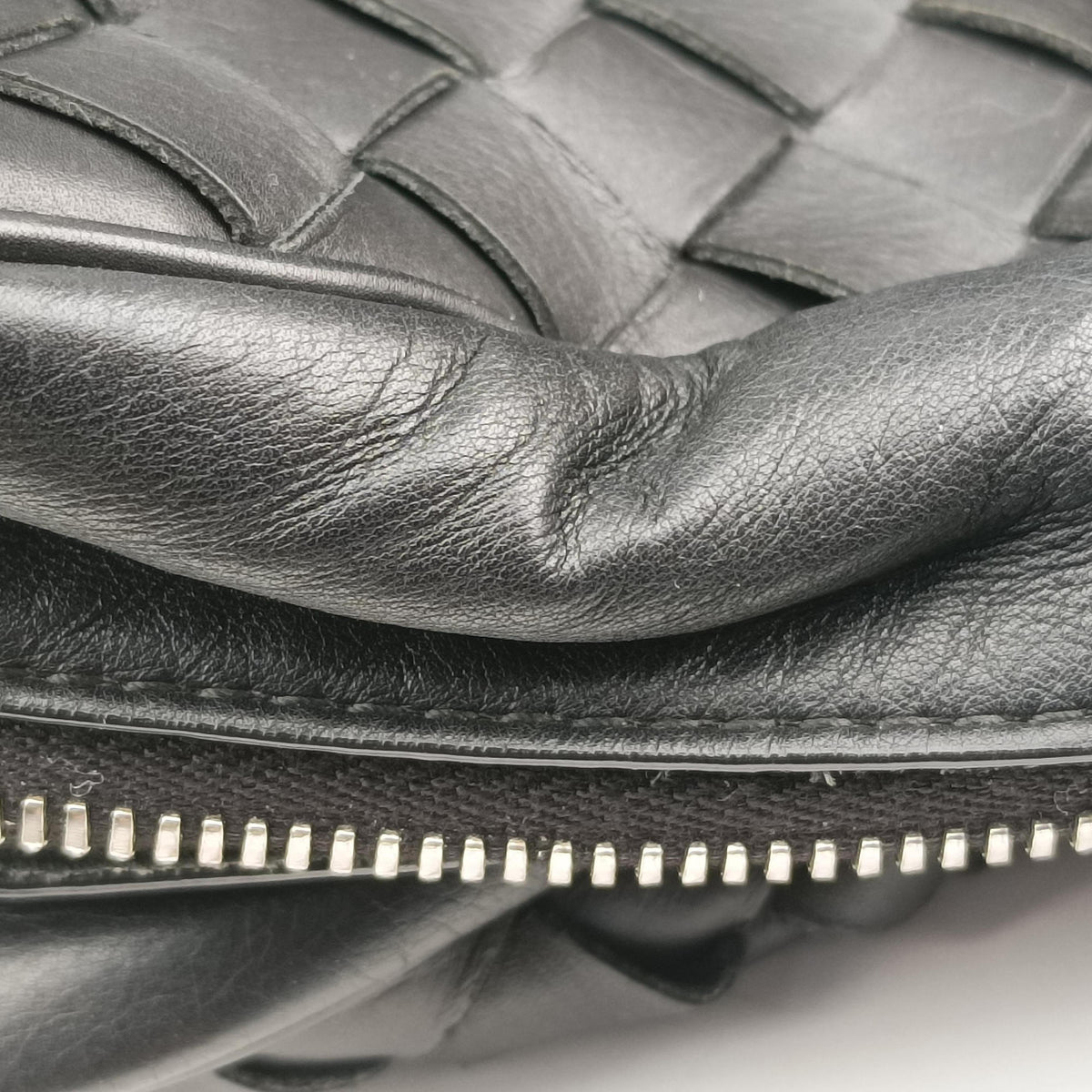 Pre-owned Bottega Veneta Intrecciato Business Black Lambskin 651580 shoulderbag | stylenewstar