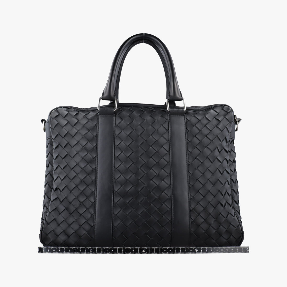 Pre-owned Bottega Veneta Intrecciato Business Black Lambskin 651580 shoulderbag | stylenewstar
