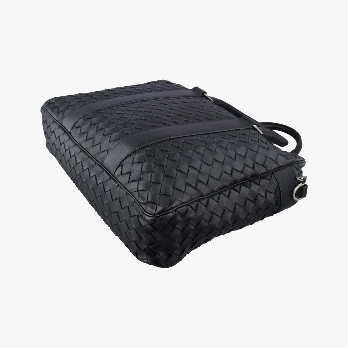 Pre-owned Bottega Veneta Intrecciato Business Black Lambskin 651580 shoulderbag | stylenewstar