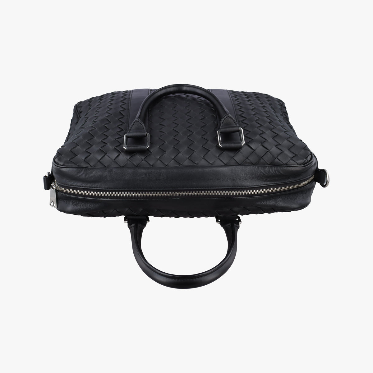 Pre-owned Bottega Veneta Intrecciato Business Black Lambskin 651580 shoulderbag | stylenewstar