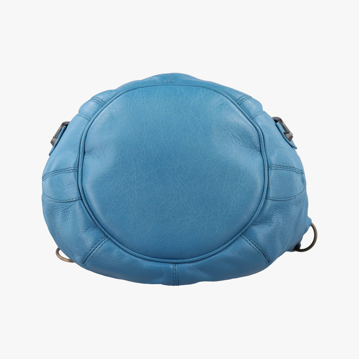 Pre-owned Balenciaga Pom pom Blue Leather  shoulderbag | stylenewstar