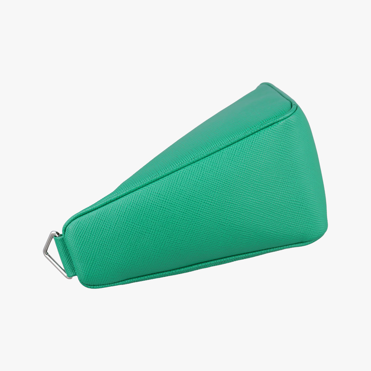 Pre-owned Prada Triangle Logo Plate Green SAFFIANO Leather 2VH155 shoulderbag | stylenewstar