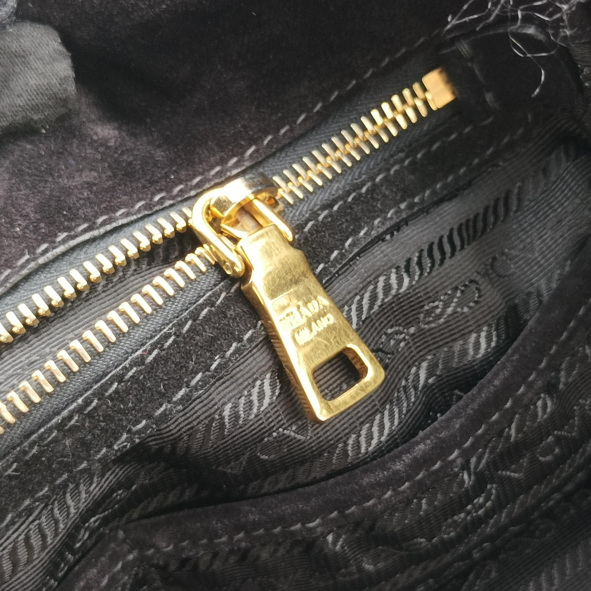 Vintage Prada Canapa Black Suede x Fur  handbag | stylenewstar