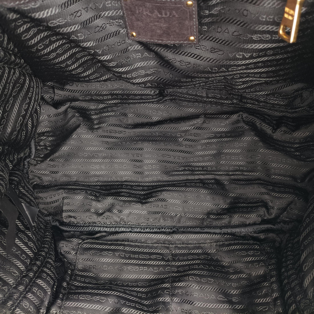 Vintage Prada Canapa Black Suede x Fur  handbag | stylenewstar