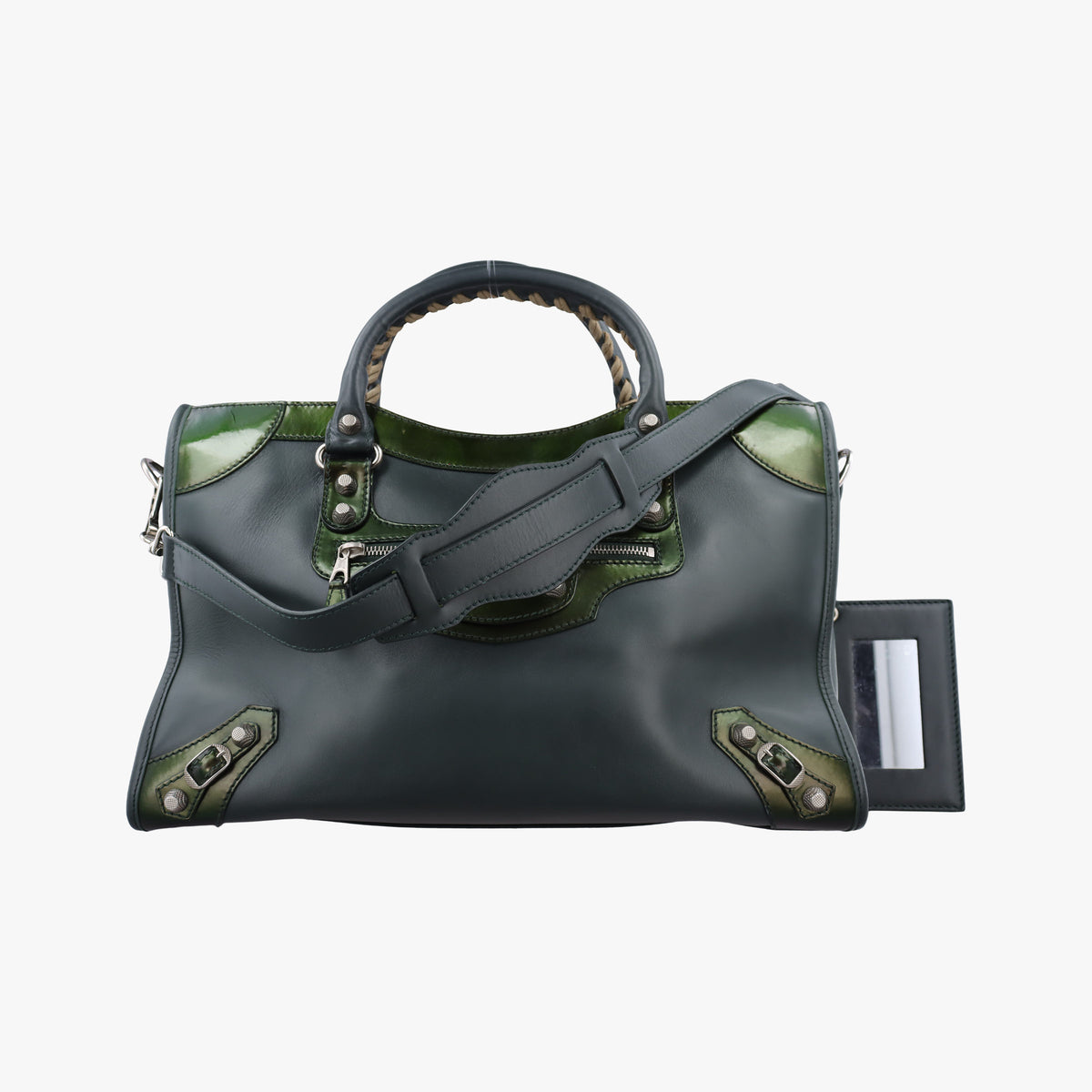 Secondhand Balenciaga Large City Green Leather  shoulderbag | stylenewstar