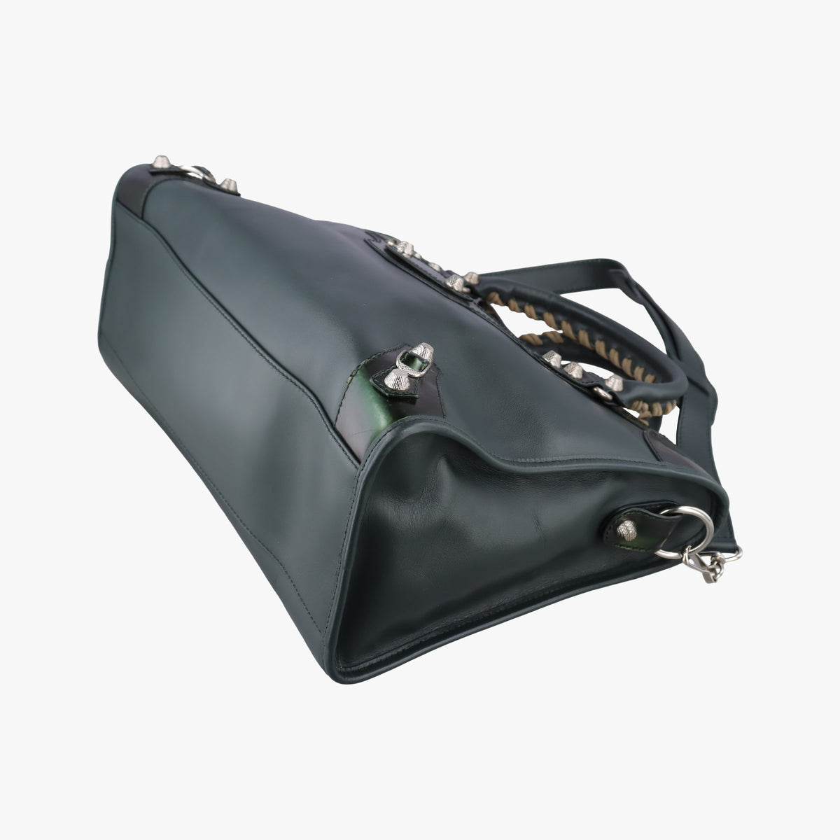 Secondhand Balenciaga Large City Green Leather  shoulderbag | stylenewstar