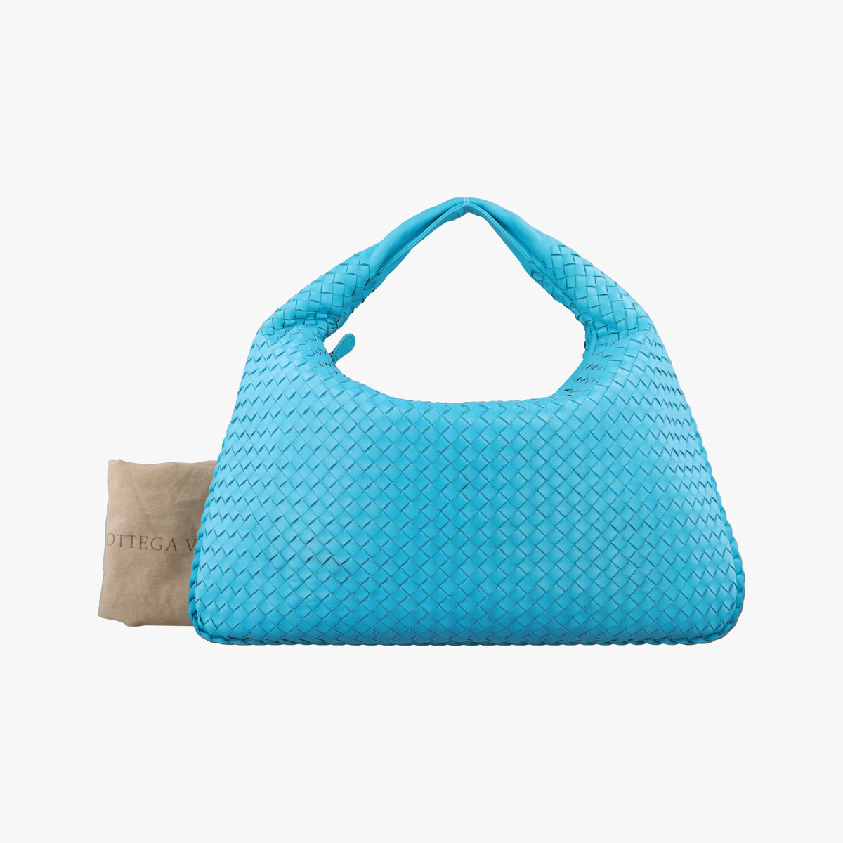 Vintage Bottega Veneta Intrecciato Blue lambskin  handbag | stylenewstar